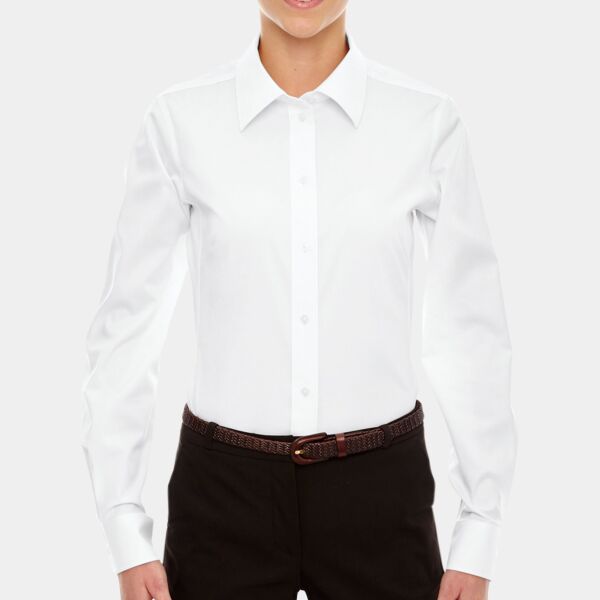 Devon & Jones Ladies' Crown Collection® Solid Stretch Twill Woven Shirt Thumbnail