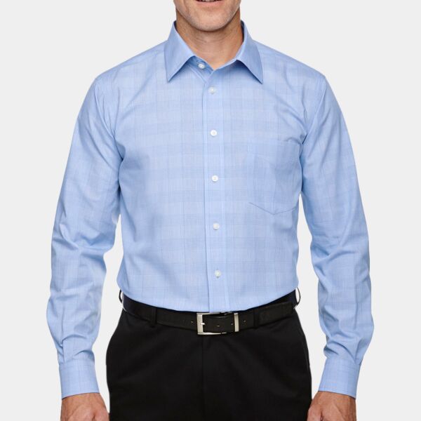 Devon & Jones Men's Crown Collection® Glen Plaid Woven Shirt Thumbnail