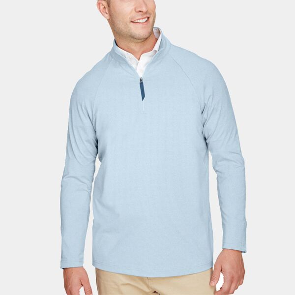 Devon & Jones Performance® Men's Clubhouse Micro-Stripe Quarter-Zip Thumbnail