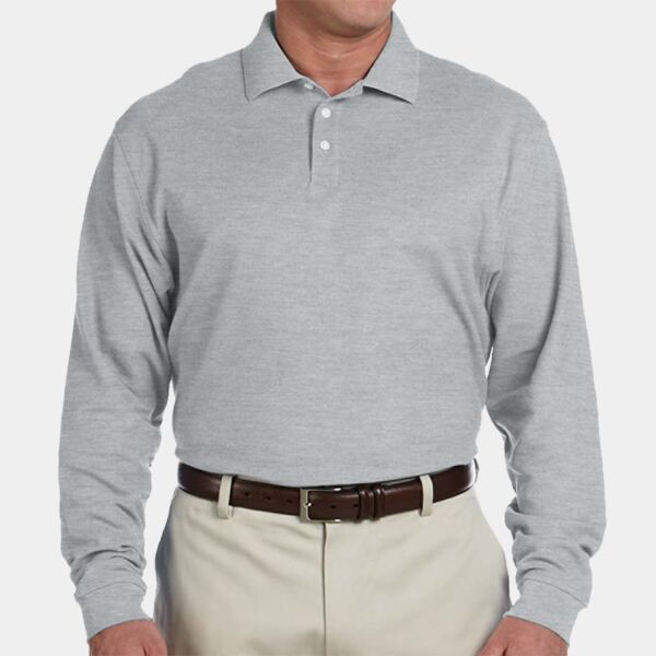 Devon & Jones Men's Pima Piqué Long-Sleeve Polo Thumbnail