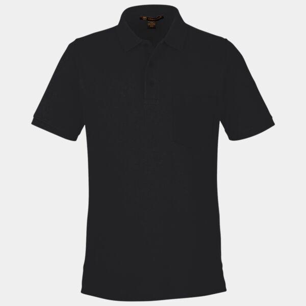 Harriton Men's Valiant Cotton Snag Protect Pocket Polo Thumbnail