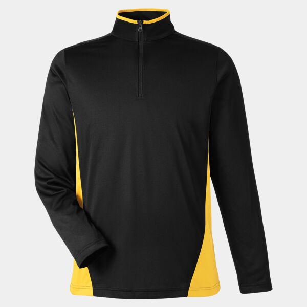 Harriton Men's Flash Snag Protection Plus IL Colorblock Quarter-Zip Thumbnail