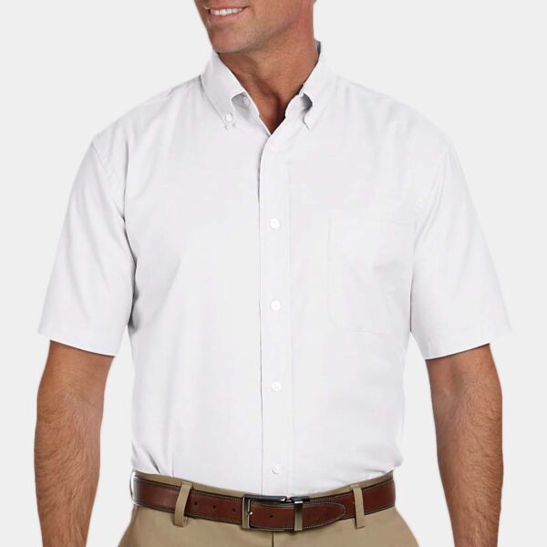Harriton Men's Short-Sleeve Oxford with Stain-Release Thumbnail