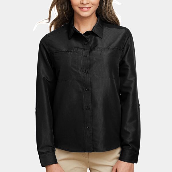 Harriton Ladies' Key West Long-Sleeve Performance Staff Shirt Thumbnail