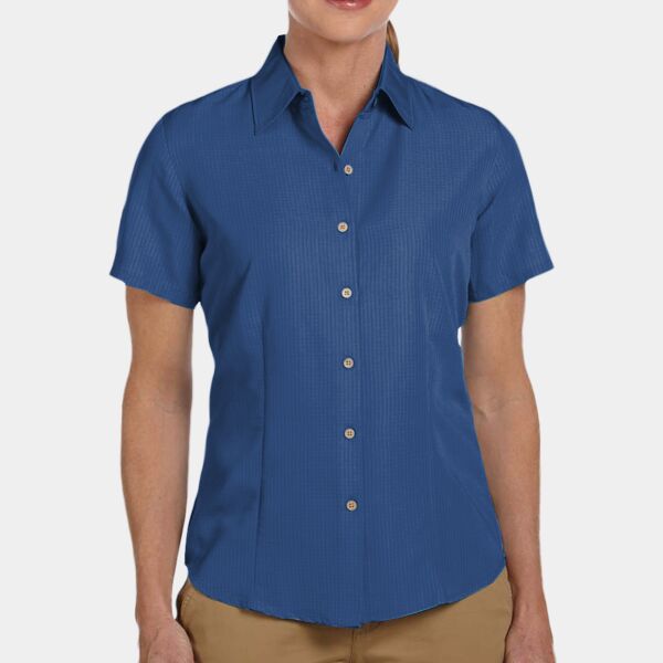 Harriton Ladies' Barbados Textured Camp Shirt Thumbnail