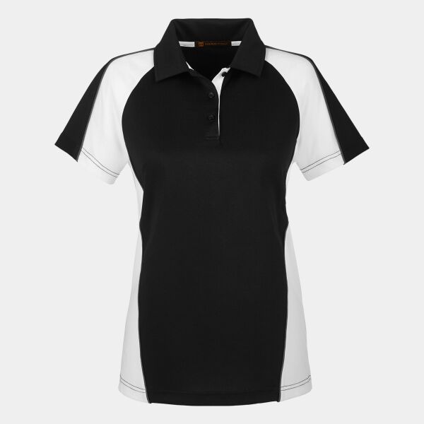 Harriton Ladies' Advantage Snag Protection Plus IL Colorblock Polo Thumbnail