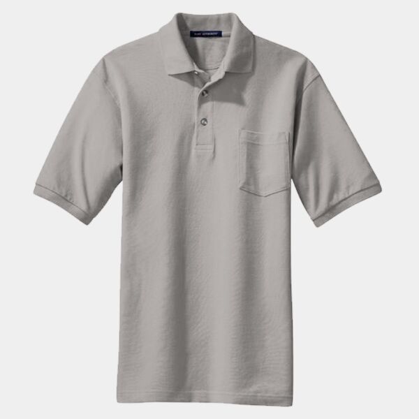 Harriton Men's Easy Blend™ Polo with Pocket Thumbnail