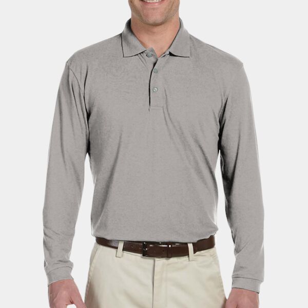 Harriton Men's Easy Blend™ Long-Sleeve Polo Thumbnail
