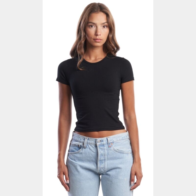 🍁Jerico Ladies Bamboo Stretch Contour Crop Tee Thumbnail