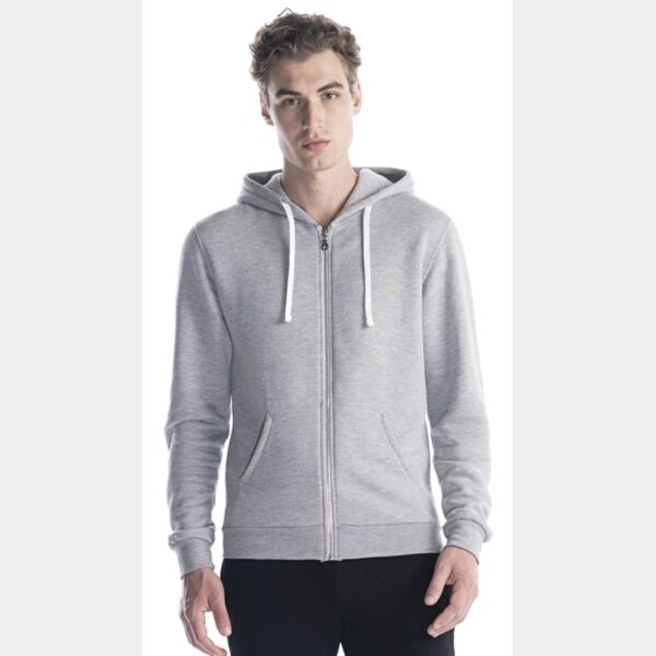 🍁Jerico Unisex Three-End Bamboo Full Zip Hooded Sweatshirt Thumbnail