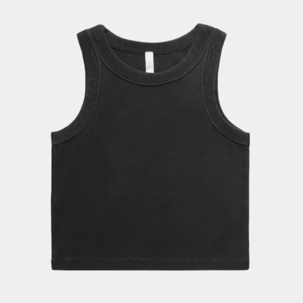 AS Colour Womens Faded Organic Rib Crop Tank Thumbnail