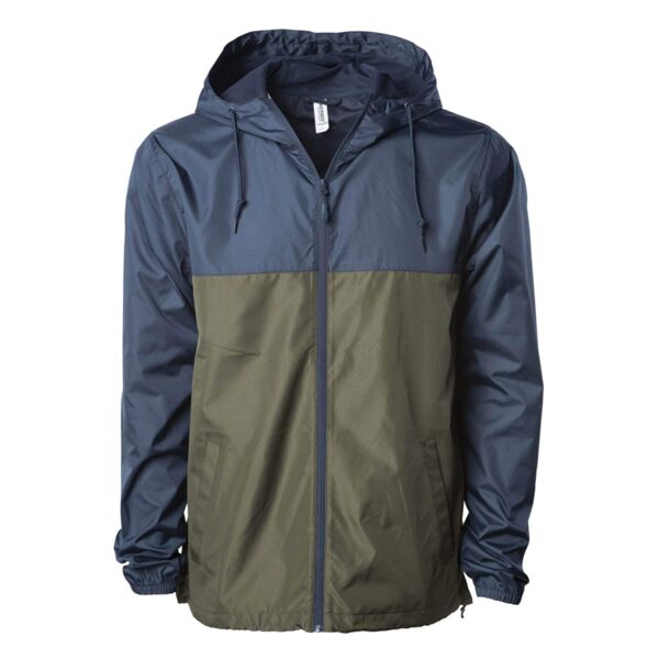 Independent Lightweight Two Tone Windbreaker Jacket Thumbnail