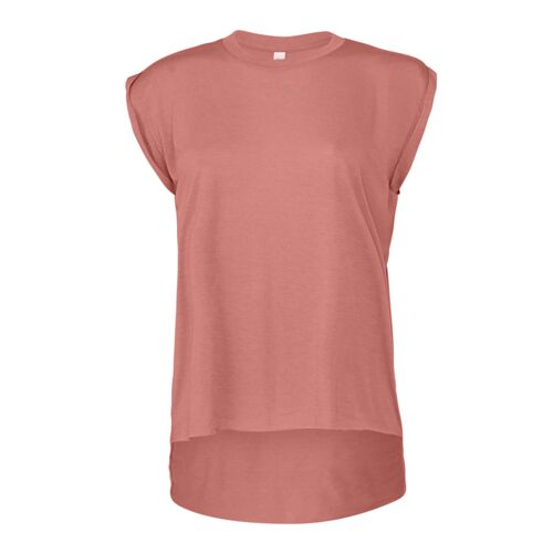 Bella Canvas Women's Flowy Muscle T-Shirt with Rolled Cuff Thumbnail