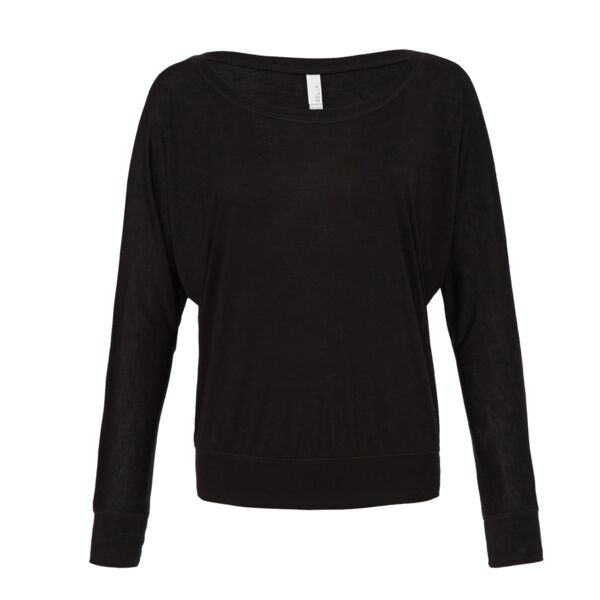 Bella Canvas Women's Flowy Long-Sleeve Off Shoulder T-Shirt Thumbnail